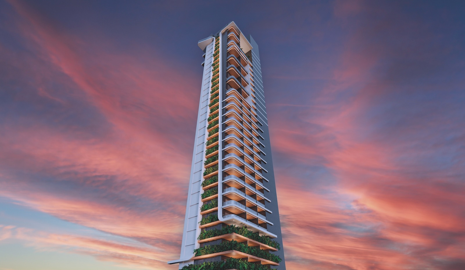 Empreendimento MMI ao entardecer